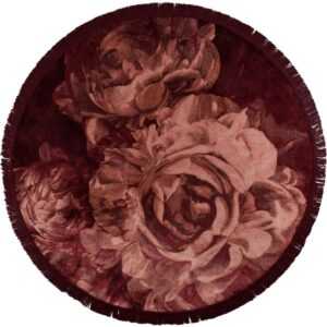 Růžový koberec s motivem růží Bold Monkey Stitchy Roses O 175 cm