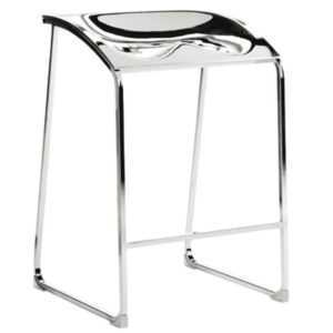 Pedrali Stříbrná kovová barová židle Arod 500 65 cm