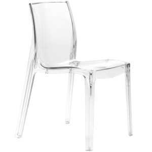 Form Wood Transparentní plastová jídelní židle Simple Chair