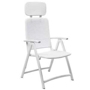 Nardi Bílá plastová zahradní židle Acquamarina s područkami