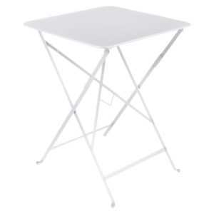 Bílý kovový skládací stůl Fermob Bistro 57 x 57 cm