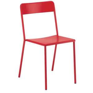 Červená kovová zahradní židle COLOS C 1.1/1
