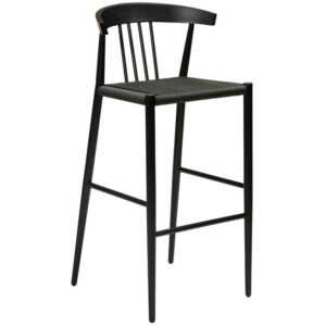 ​​​​​Dan-Form Černá kovová barová židle DAN-FORM Sava s výpletem 76