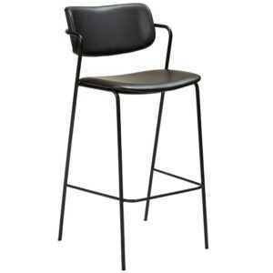 ​​​​​Dan-Form Černá koženková barová židle DAN-FORM Zed 77 cm