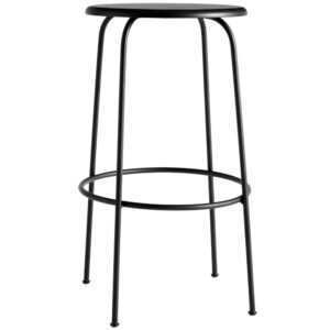 Černá lakovaná barová stolička MENU AFTEROOM 75 cm s kovovou podnoží