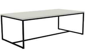Matně bílý lakovaný konferenční stolek Tenzo Lipp 120 x 60 cm