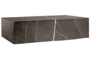 Hnědo šedý mramorový konferenční stolek MENU PLINTH 60 x 100 cm