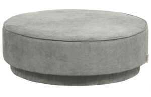 Hoorns Světle šedý koženkový taburet Cinam 80 cm