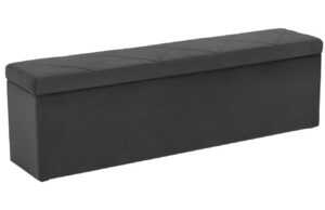 Tmavě šedá sametová lavice s úložným boxem Windsor & Co Superb 160 cm