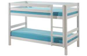 Bílá borovicová dvoupatrová postel Vipack Pino 90 x 200 cm