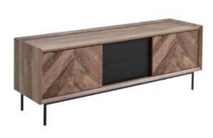 Hnědý dubový televizní stolek Marckeric Utah 147 x 40 cm