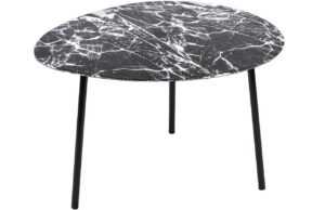 Time for home Černý mramorový konferenční stolek Métis 51 cm