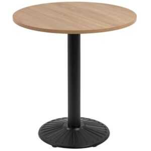 Světle hnědý kulatý bistro stůl Kave Home Tiaret Ø 70 cm