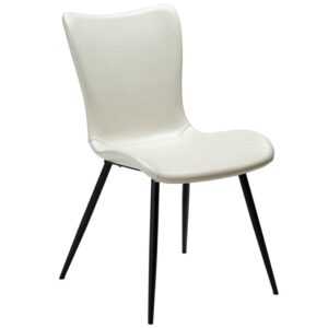 ​​​​​Dan-Form Krémově bílá koženková jídelní židle DAN-FORM Medusa
