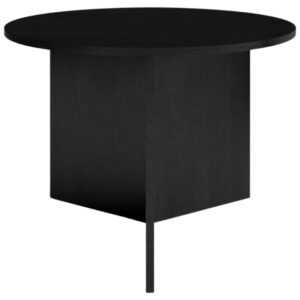 Černý dubový kulatý jídelní stůl MOJO MINIMAL 110 cm