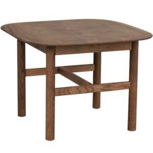 Tmavě hnědý dubový konferenční stolek ROWICO HAMMOND 62 x 62 cm