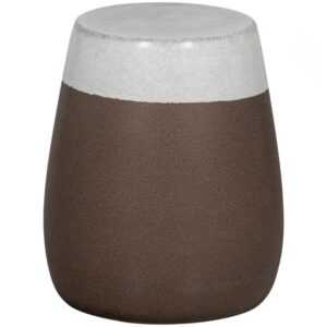 Hoorns Hnědo-bílý keramický odkládací stolek Clain 29 cm