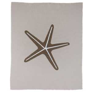 Šedá bavlněná dětská deka Quax Starfish 100 x 80 cm