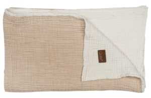 Béžová mušelínová dětská deka Quax Natural 110 x 90 cm