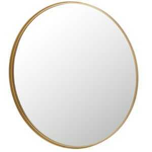 Zlaté kovové závěsné zrcadlo J-line Nadeline 80 cm