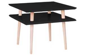 Černý lakovaný konferenční stolek RAGABA SQUARE 55 x 55 cm