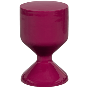 Hoorns Růžový kovový odkládací stolek Ryhen 30 cm
