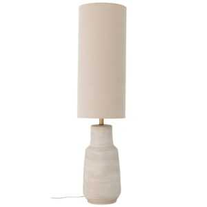 Bílá kameninová stojací lampa Bloomingville Linetta 113 cm