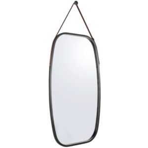 Time for home Černé bambusové závěsné zrcadlo Idylica 43 x 74 cm