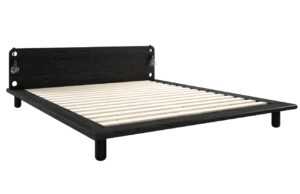 Černá dřevěná dvoulůžková postel Karup Design Peek 160 x 200 cm