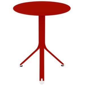 Makově červený kovový stůl Fermob Rest'O Ø 60 cm