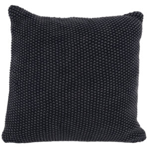 Present time Antracitově šedý bavlněný polštář Dotty 45 x 45 cm