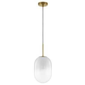 Bílé skleněné závěsné světlo Nova Luce Chrysi 18 cm