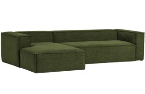 Kave Home Manšestrová rohová pohovka Blok 330 cm