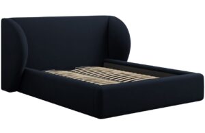 Micadoni Sametová postel Miley 160 x 200 cm s úložným prostorem