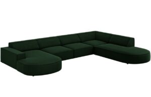 Micadoni Sametová rohová pohovka Jodie 364 cm