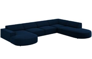Micadoni Sametová rohová pohovka Jodie 364 cm