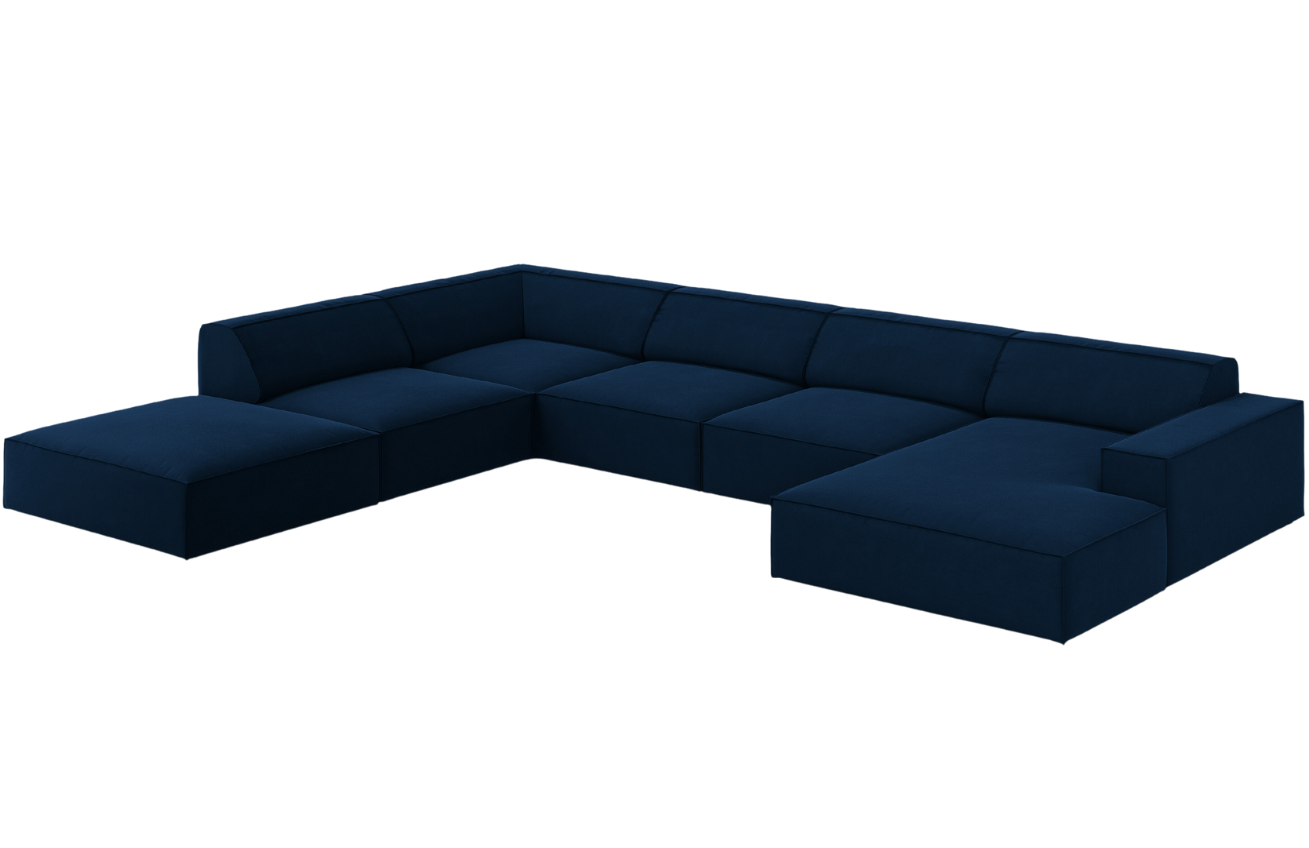 Micadoni Sametová rohová pohovka Jodie 364 cm