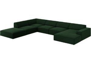 Micadoni Sametová rohová pohovka Jodie 364 cm