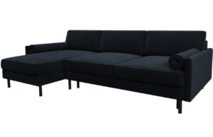 Micadoni Sametová rozkládací pohovka Scott 212 cm