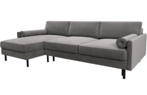 Micadoni Sametová rozkládací pohovka Scott 212 cm