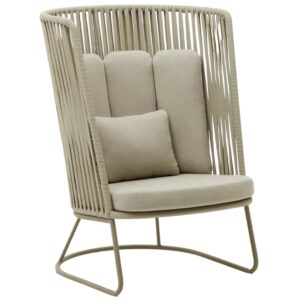 Zelené kovové zahradní křeslo Kave Home Saconca II.