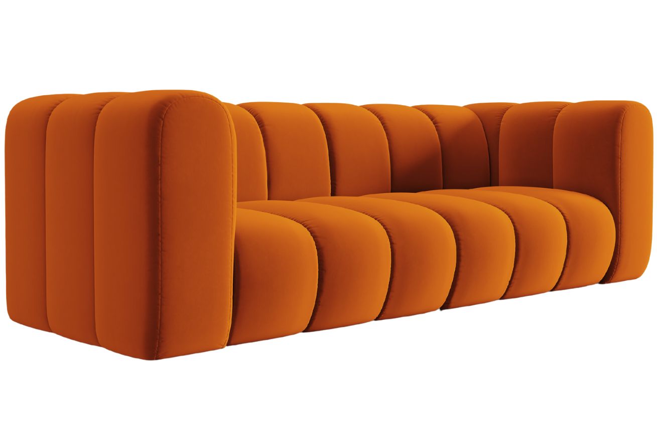 Micadoni Sametová pohovka Lupine 228 cm