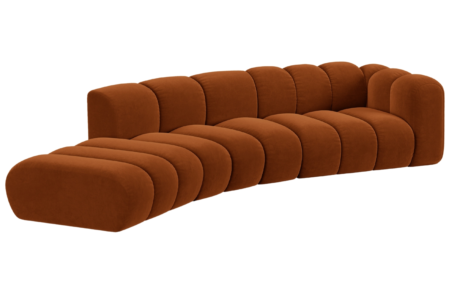 Micadoni Sametová pohovka Lupine 335 cm