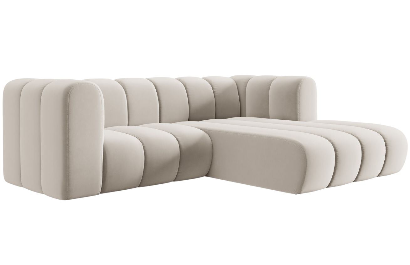Micadoni Sametová rohová pohovka Lupine 228 cm