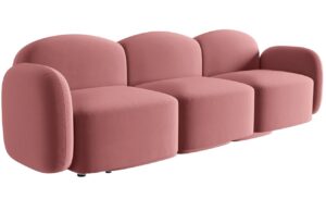 Micadoni Sametová pohovka Blair 274 cm