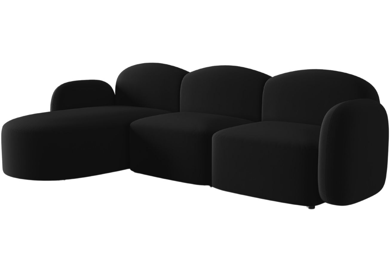 Micadoni Sametová rohová pohovka Blair 274 cm