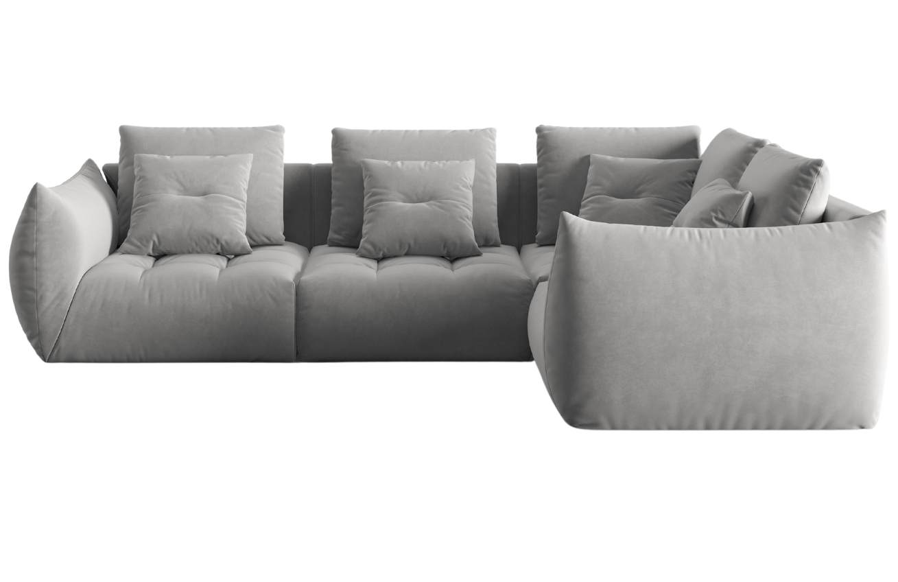 Micadoni Sametová rohová pohovka Bloom 316 cm