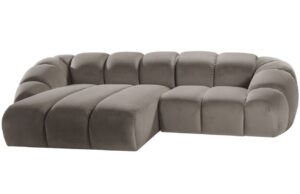 Micadoni Sametová rohová pohovka Diana 294 cm