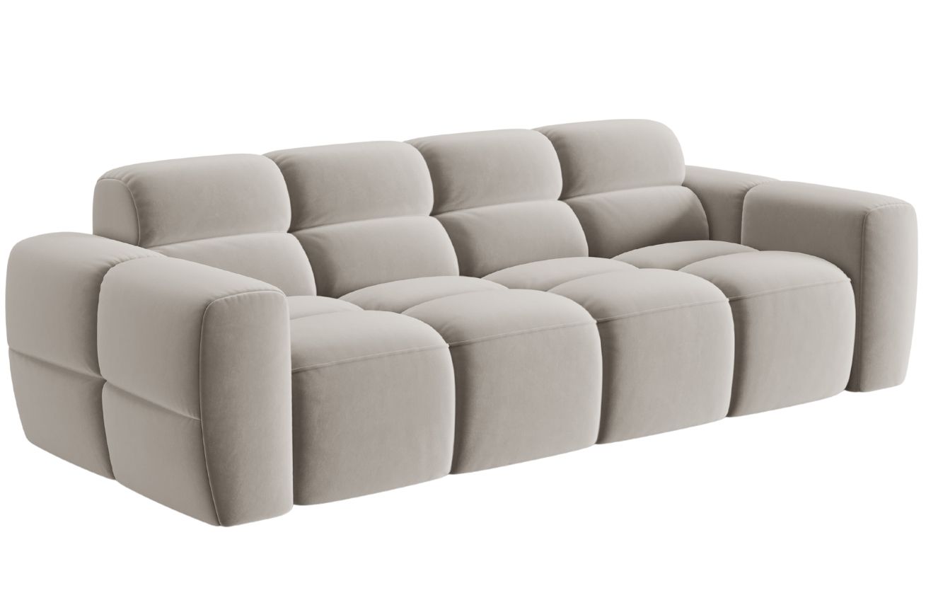 Micadoni Sametová pohovka Lisa 256 cm