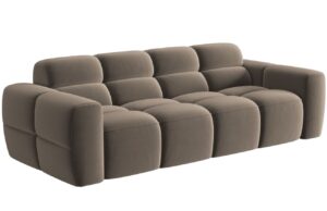 Micadoni Sametová pohovka Lisa 256 cm